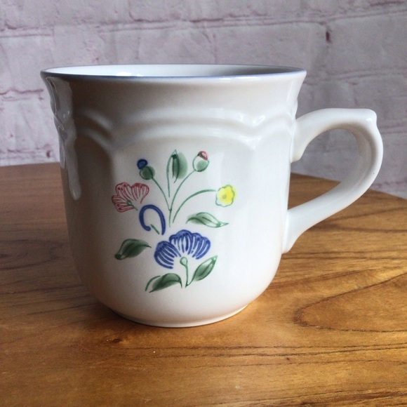 Vintage Floral Expressions Stoneware Cup and Saucers - Set of 2 - Picture 9 of 9